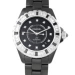 J12 Joaillerie Diamond and Black Ceramic Watch H2023