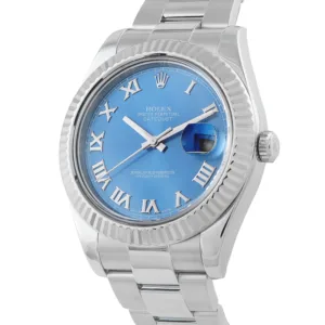 Rolex Datejust II 116334 Azzurro Blue Dial