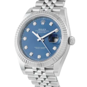 Rolex Datejust 41 Blue Diamond Dial Ref 126334