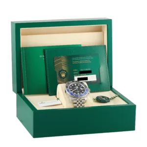 Rolex GMT-Master II Batgirl Jubilee box and papers