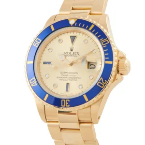 Rolex Submariner Date 16808 champagne Serti dial