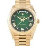 Rolex Day-Date 40 228238 green Ombré 18K yellow gold watch