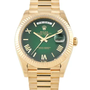 Rolex Day-Date 40 228238 green Ombré 18K yellow gold watch
