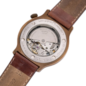 Otsuka Lotec No. 5 bronze regulator watch case back