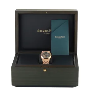 Audemars Piguet 15412OR.YG.1224OR.01-B Frosted Gold Royal Oak box and papers