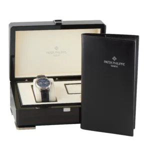 Patek Philippe 5327G-001 navy blue alligator strap