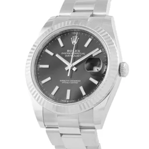 Rolex Datejust 41 126334 black dial front view