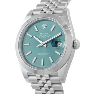 Rolex Datejust 41 126300-0020 mint green dial front view