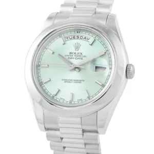 Rolex Day-Date II 218206 glacier blue dial with day and date displays